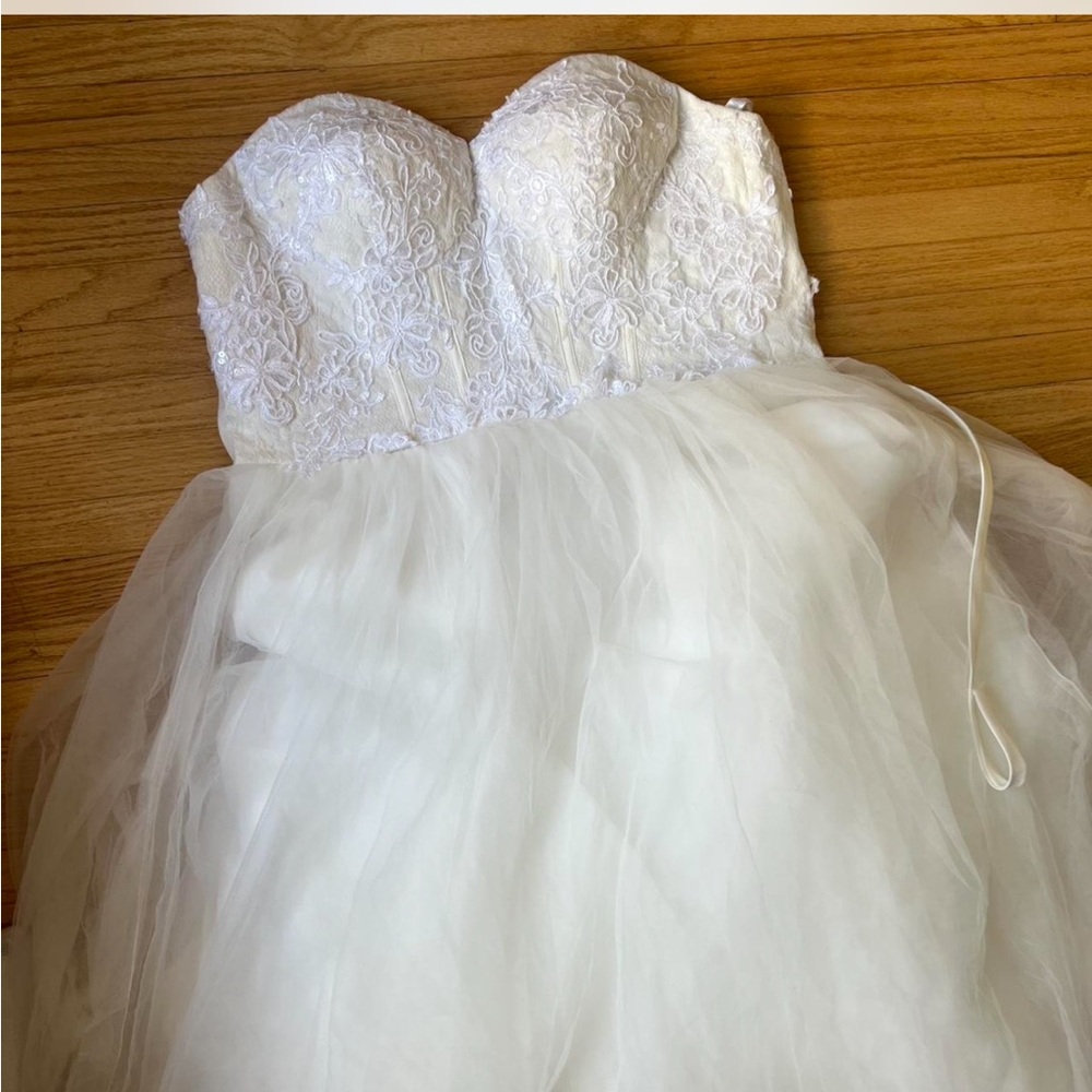 White David’s bridal tulle wedding dress